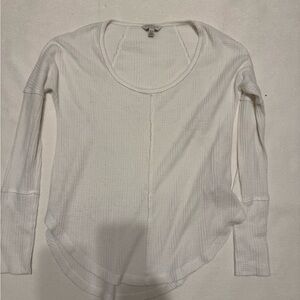 Lucky Brand Cream Long Sleeve Top